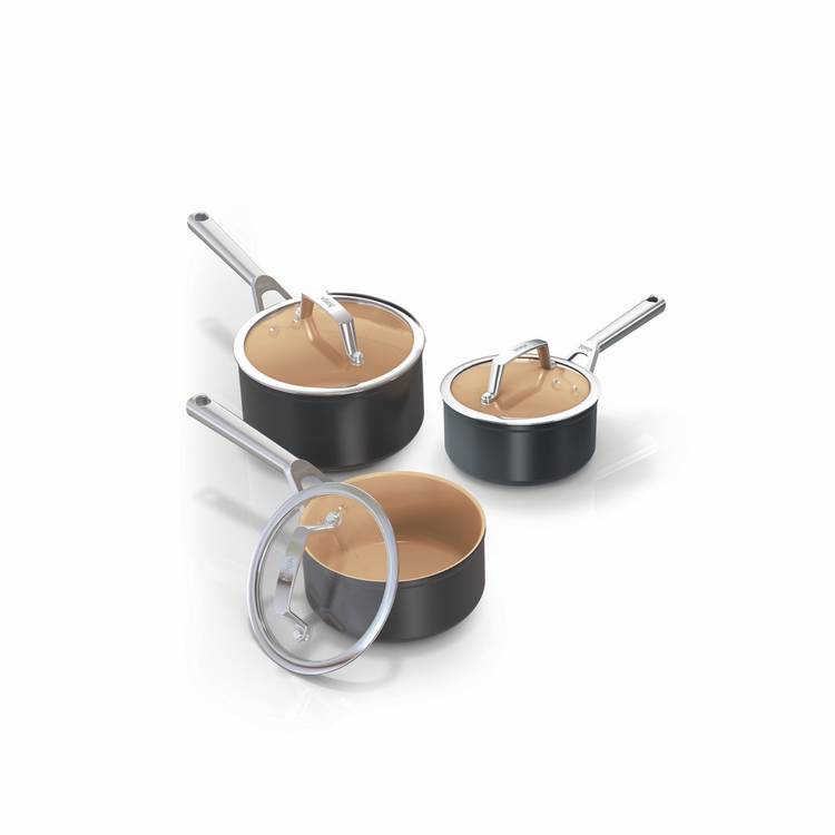 Ninja Extended Life Ceramic saucepan set 3 piece - British product