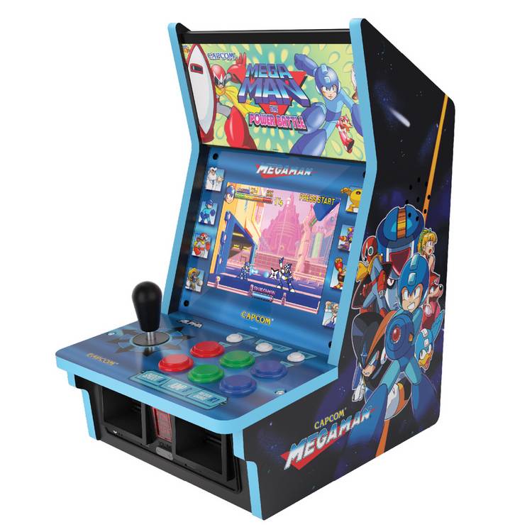 Evercade Alpha Mega Man bartop arcade with 6 Capcom games (British brand)