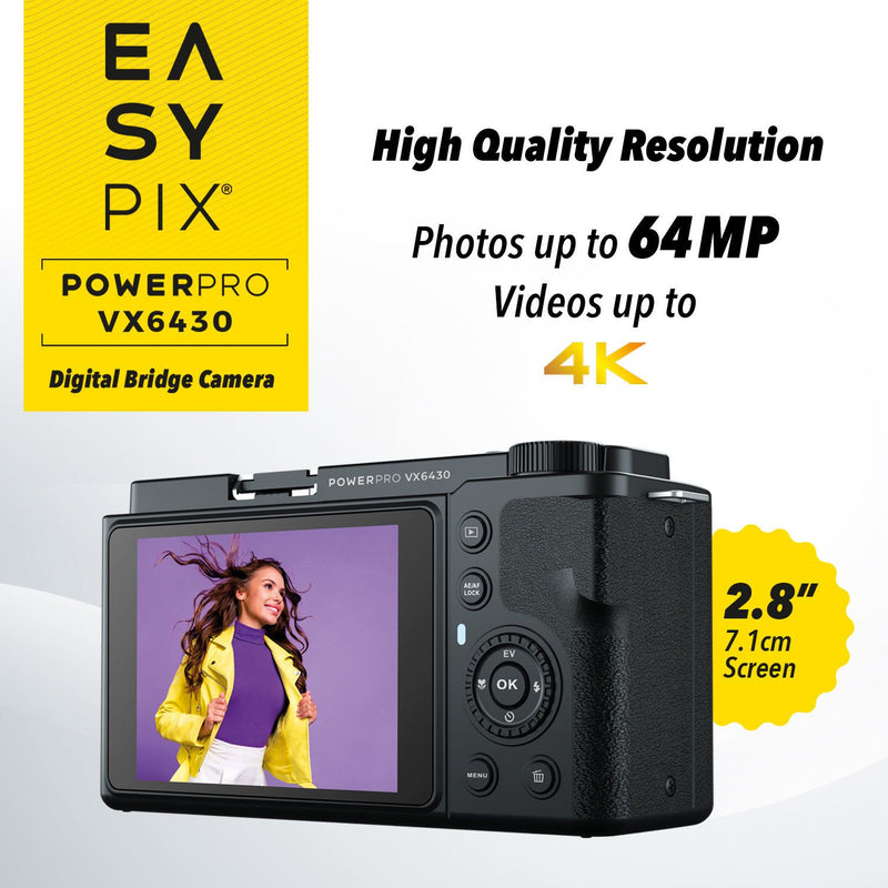Easypix digital bridge camera 64MP black, UK version