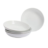 Argos Home silver rim porcelain pasta bowls set of 4 (British brand)