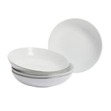 Argos Home silver rim porcelain pasta bowls set of 4 (British brand)