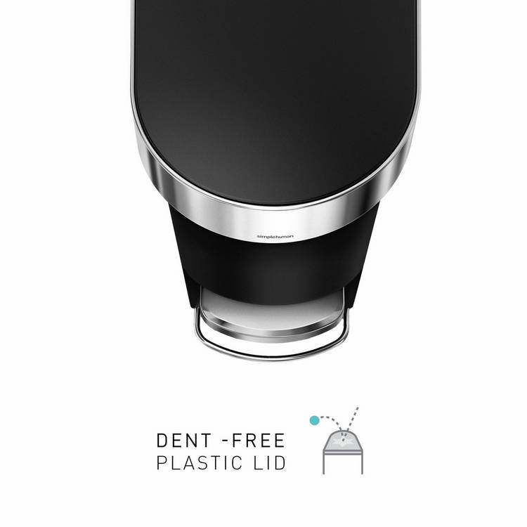 Simplehuman pedal bin black 40L (British brand)