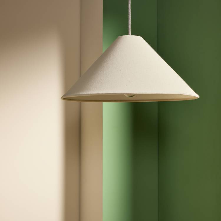 Habitat Oatmeal Cone Taper XL Lampshade 50cm (British brand)