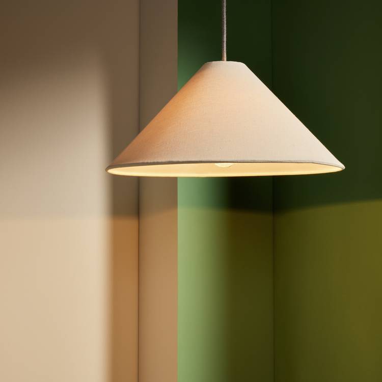 Habitat Oatmeal Cone Taper XL Lampshade 50cm (British brand)