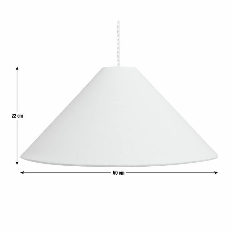 Habitat Oatmeal Cone Taper XL Lampshade 50cm (British brand)
