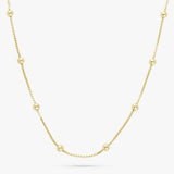Revere gold plated beaded box chain 18in - British product