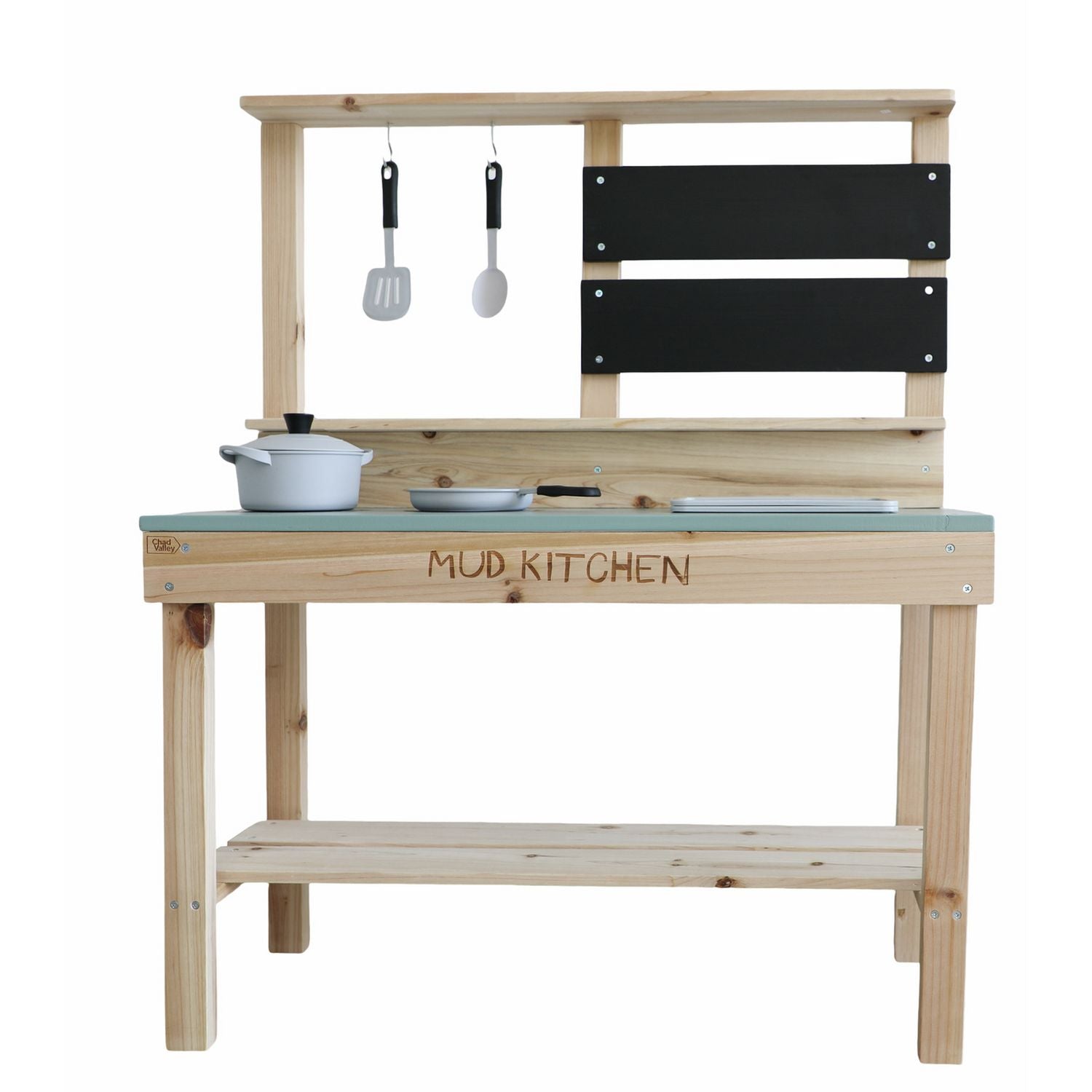 Chad Valley wooden play house with mud kitchen (British brand)