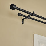 Argos Home matte black double curtain pole extendable 165-300cm, UK version