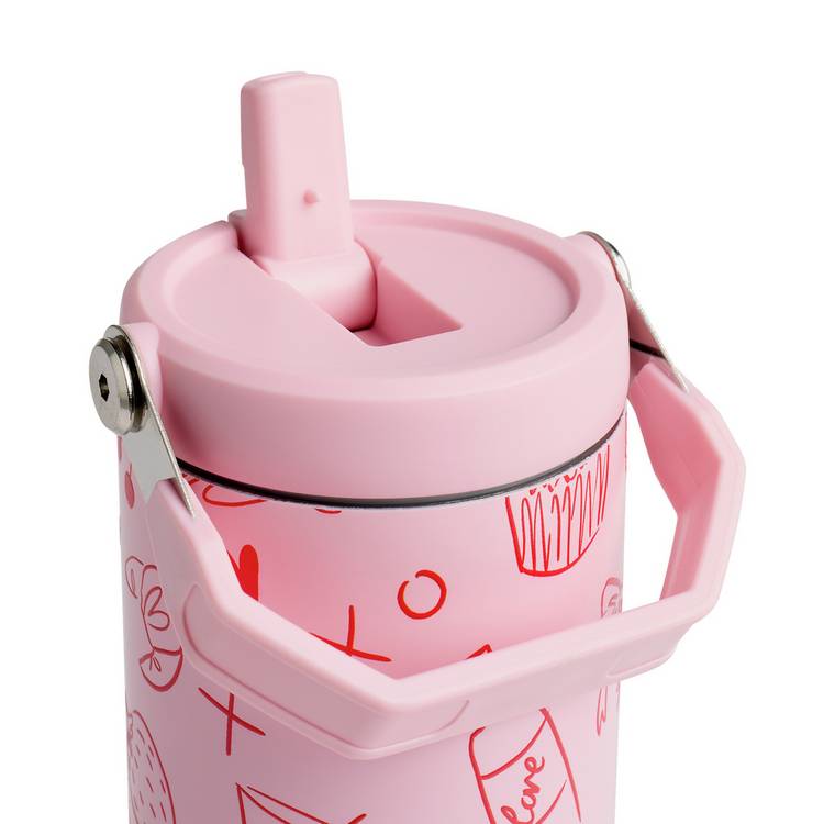 Argos Home travel cup pink icon 840ml - British product