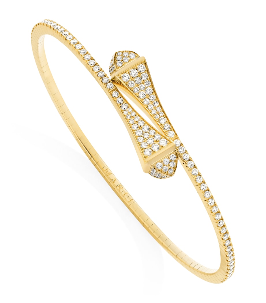 Marli New York midi yellow gold diamond bracelet - British product