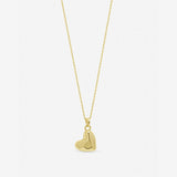 Revere gold plated molten heart pendant necklace - British product