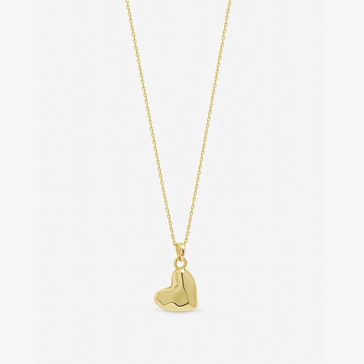 Revere gold plated molten heart pendant necklace - British product