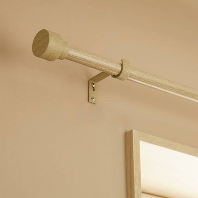 Argos Argos Home Extendable Metal Stud Light Oak Curtain Pole 120-210cm- Buy online at McGrocer