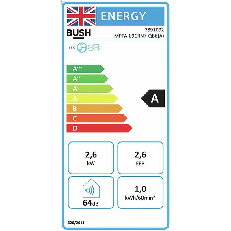 Bush portable air conditioner 9000 BTU (British brand)