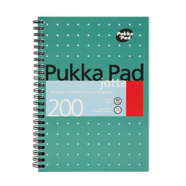 Pukka Pads A5 Metallic Jotta notepad pack of 3, imported from the UK