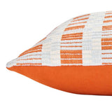 Habitat striped grid woven cushion orange 43x43cm, imported from the UK