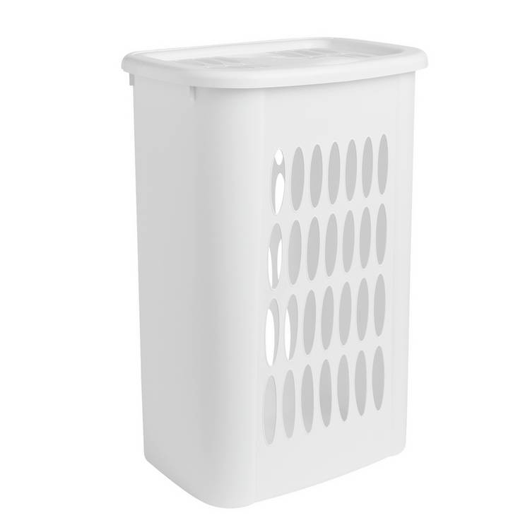 Argos Home white laundry hamper 54L, imported from the UK