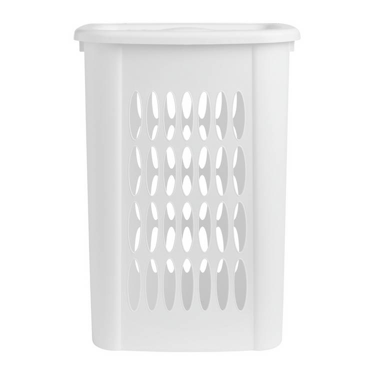 Argos Home white laundry hamper 54L, imported from the UK