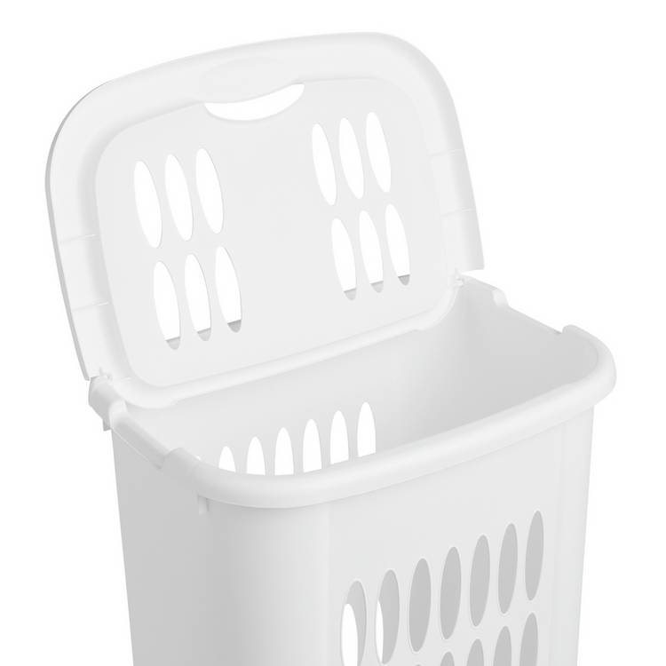 Argos Home white laundry hamper 54L, imported from the UK