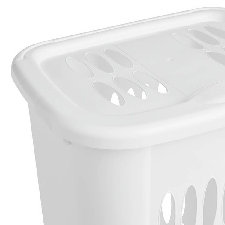 Argos Home white laundry hamper 54L, imported from the UK