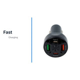 Streetwize 12V USB car charger with Type-C and Type-A ports (British brand)