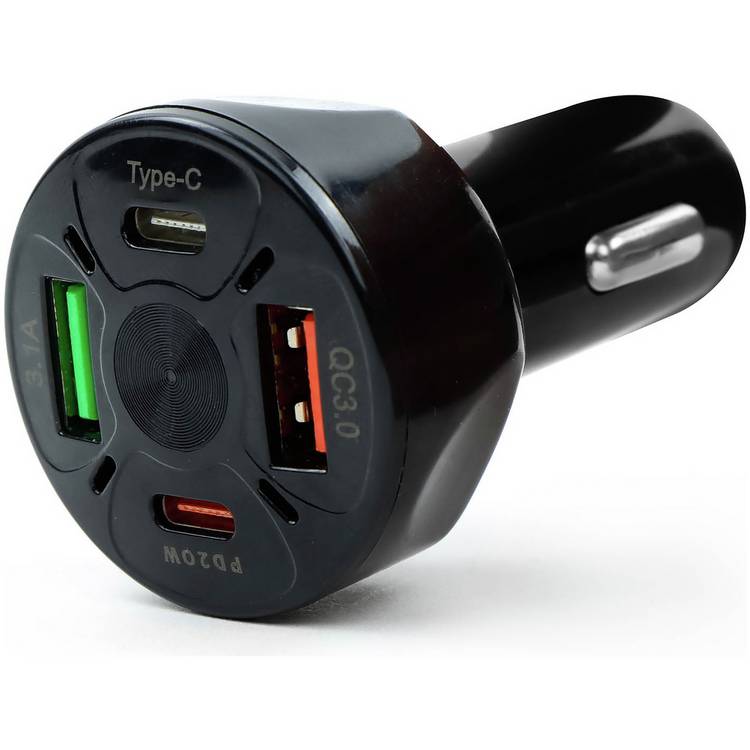 Streetwize 12V USB car charger with Type-C and Type-A ports (British brand)