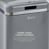 Swan retro square sensor bin 45l grey (British brand)