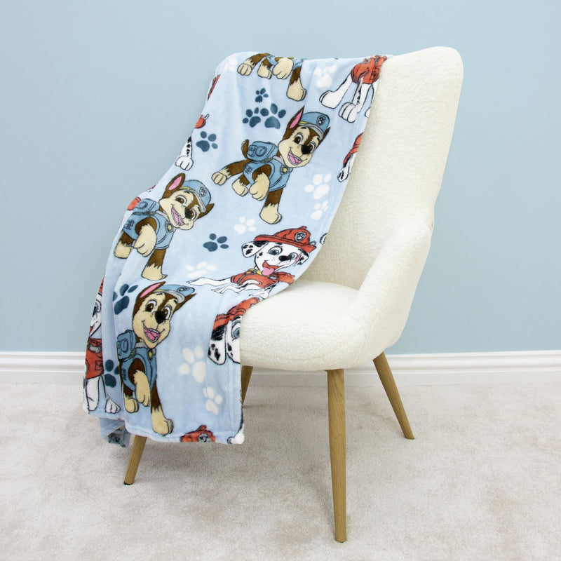 Paw Patrol fleece throw blue 150x100cm (British brand)
