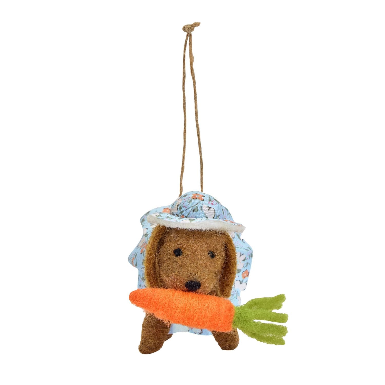 Argos Home felt dog ornament with hat and carrot, UK version