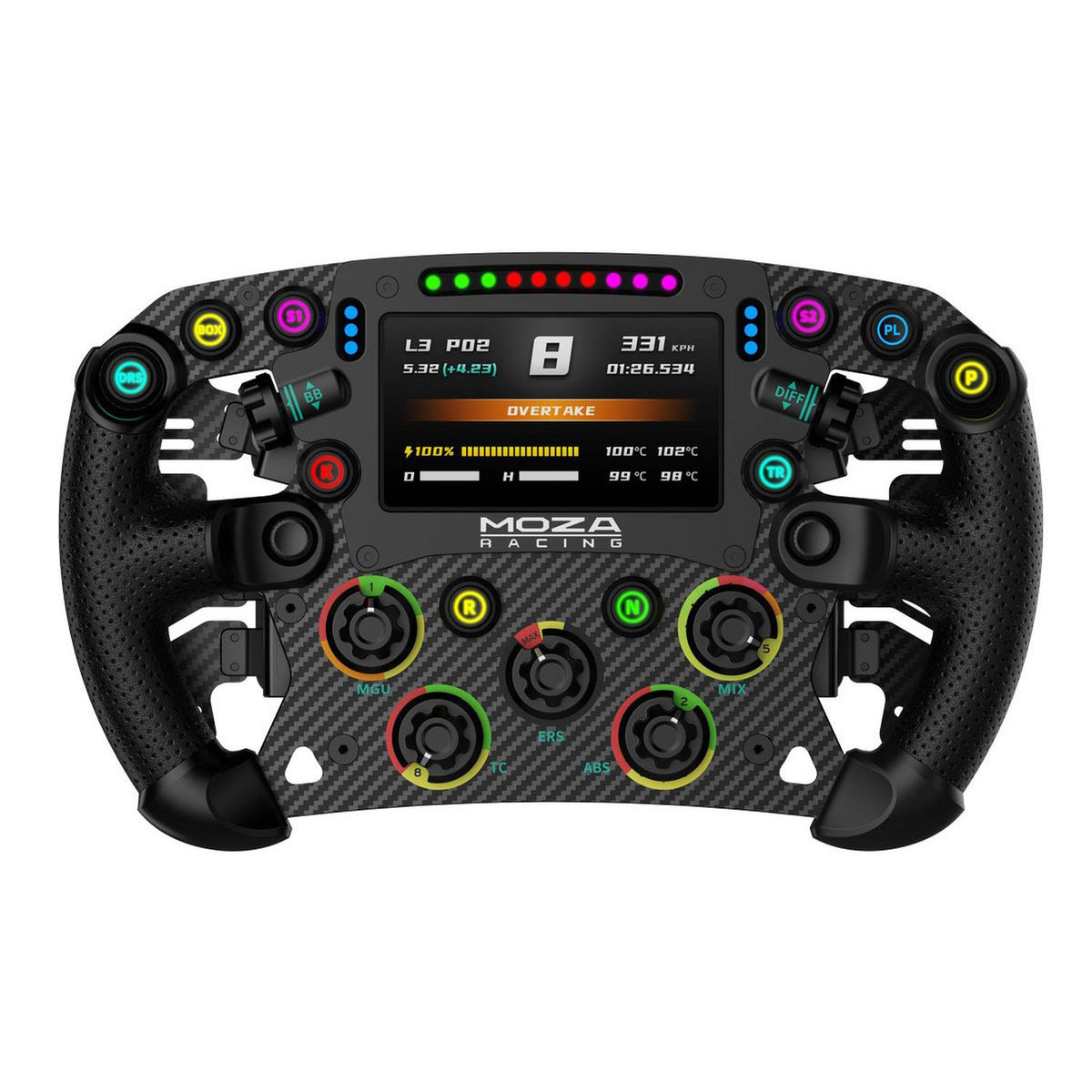 MOZA Racing FSR V2 racing wheel digital dashboard - British product