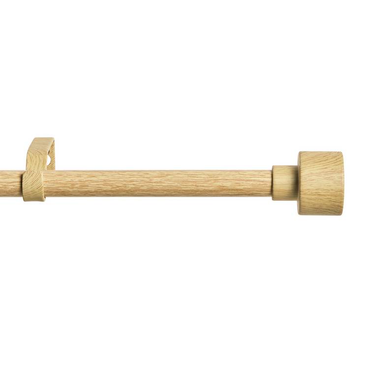 Argos Home extendable metal stud oak curtain pole 120-210cm, UK version