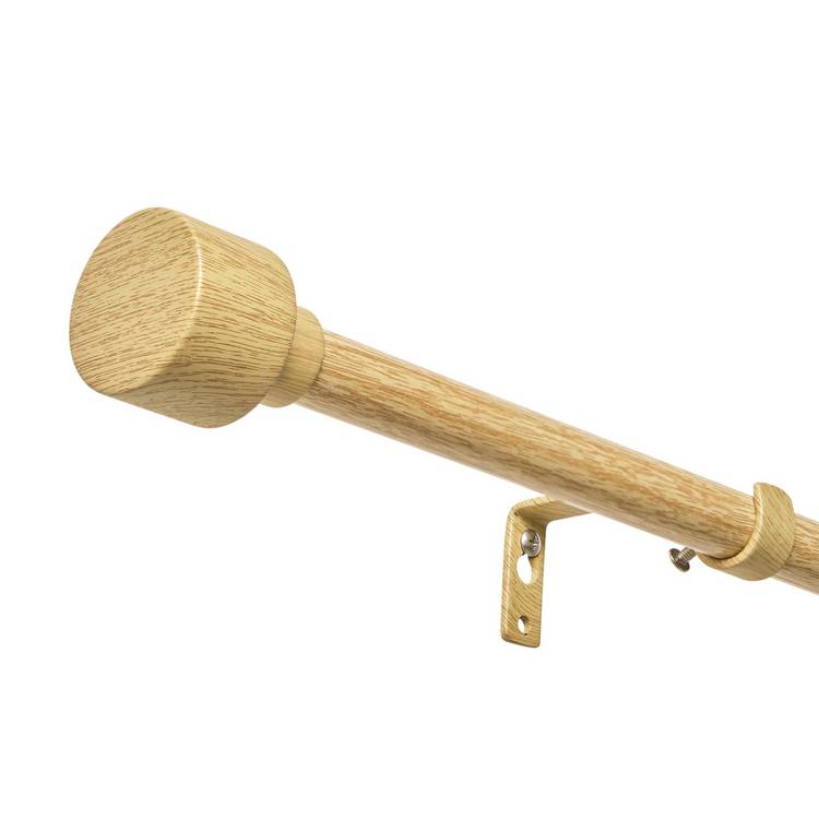Argos Home extendable metal stud oak curtain pole 120-210cm, UK version