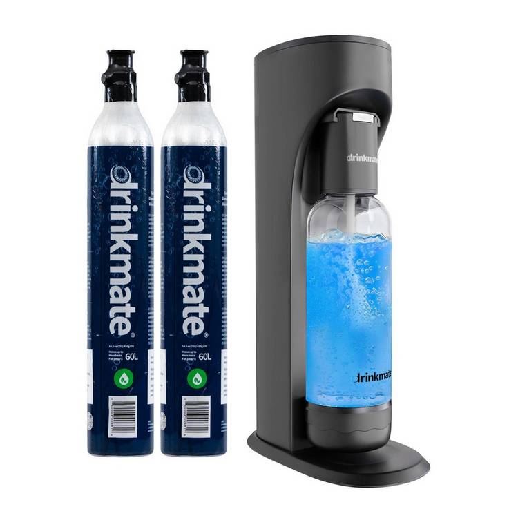 Drinkmate OmniFizz sparkling water maker matte black (British brand)