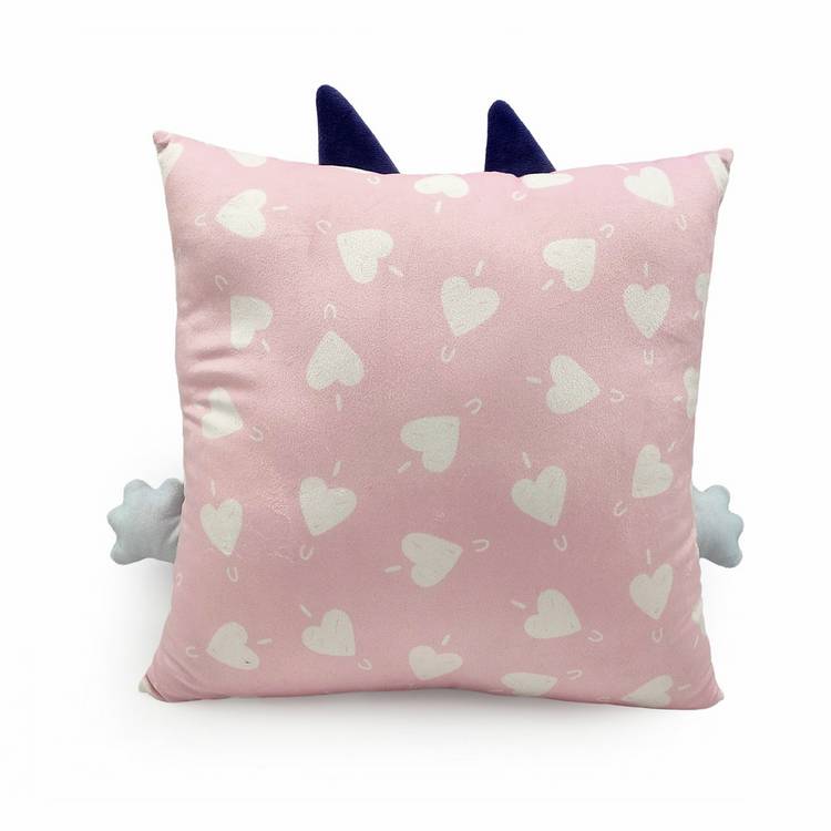 Bluey cushion sky blue 35x35cm with 3D ears - British product