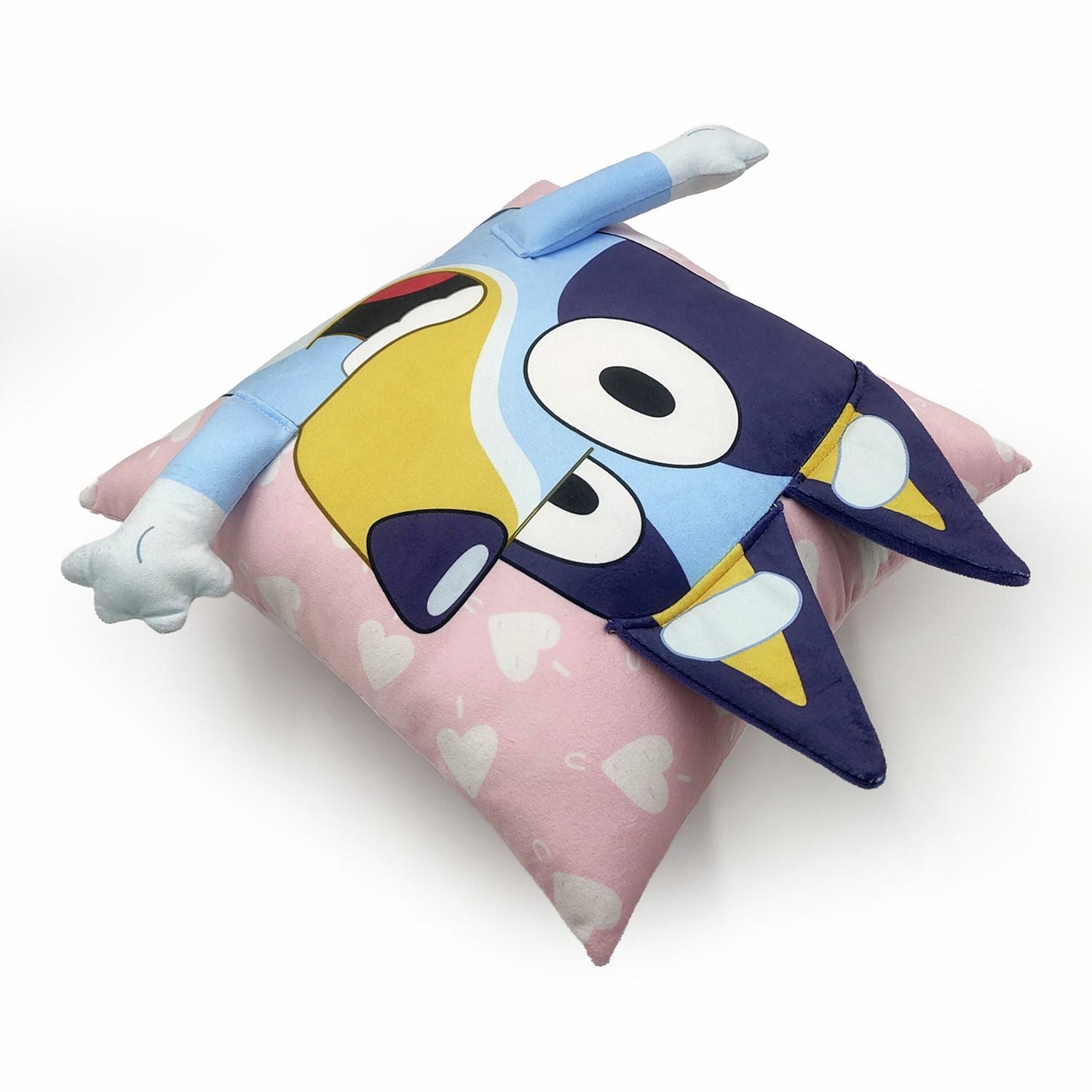 Bluey cushion sky blue 35x35cm with 3D ears - British product