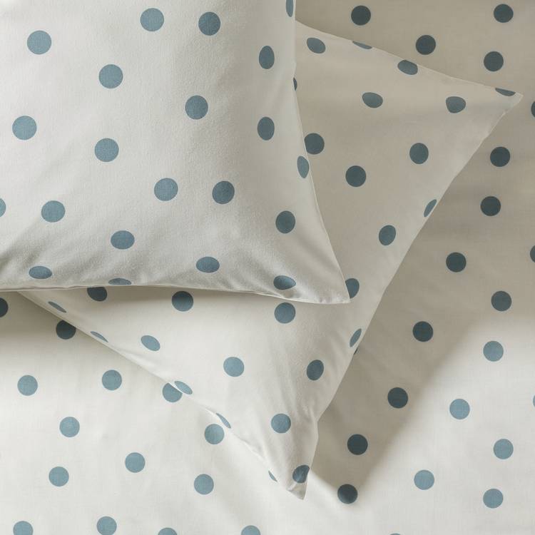 Argos Home blue spot bedding set single (British brand)