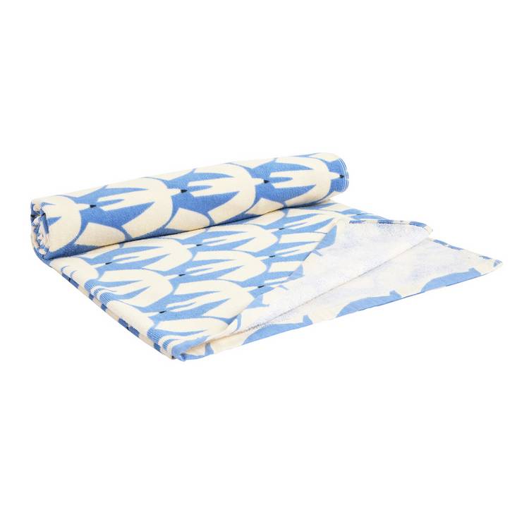 Habitat x Scion blue geometric beach towel 150x80cm - British product