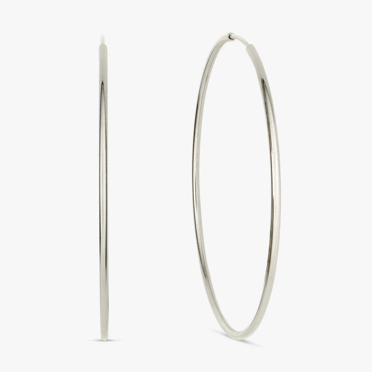 Revere sterling silver sleeper hoop earrings 45mm, imported from the UK