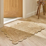 Argos Home scallop braided natural jute doormat 60x90cm - British product
