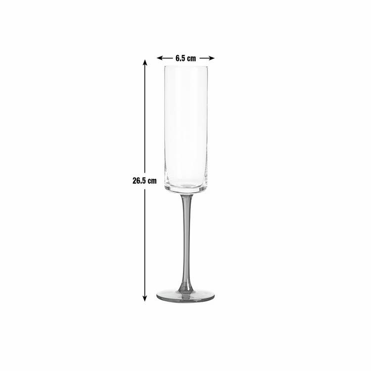 Habitat blue stem champagne flute set of 4, imported from the UK