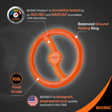 Bionic Toss-N-Tug ring dog toy orange floating, UK version