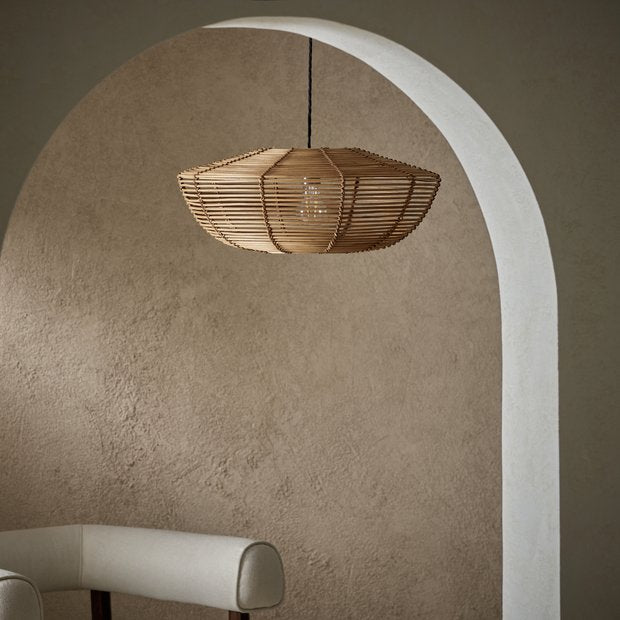 Habitat Mariana natural rattan easy fit lampshade 50cm (British brand)