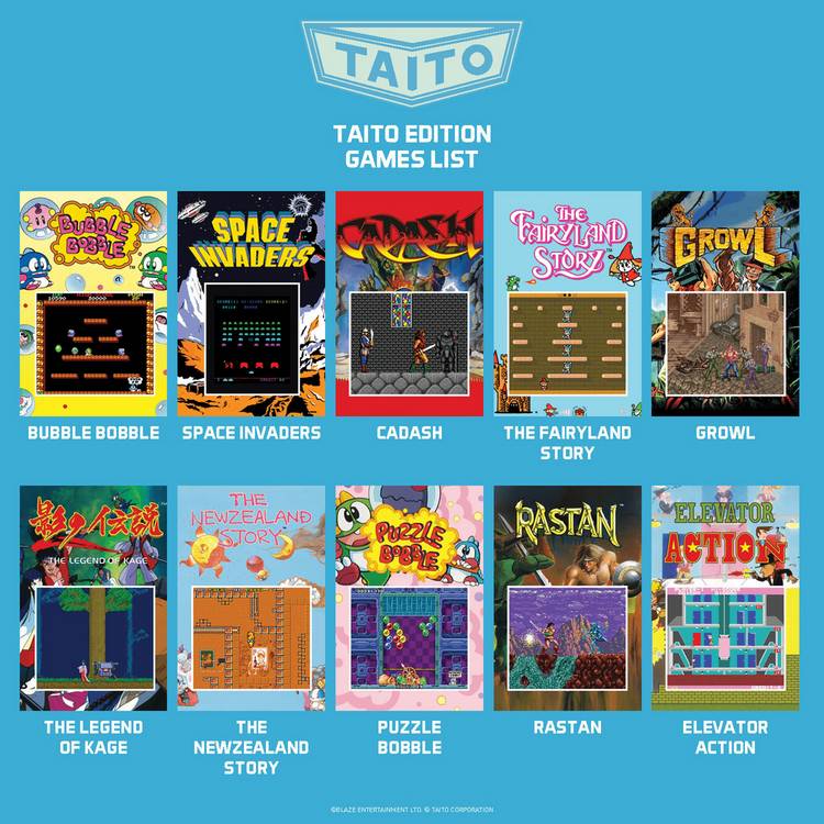 Evercade Alpha Taito bartop arcade with classic Taito games, UK version