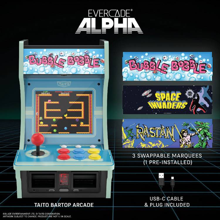 Evercade Alpha Taito bartop arcade with classic Taito games, UK version