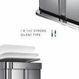 Simplehuman 58L stainless steel recycling bin, imported from the UK
