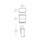Simplehuman 58L stainless steel recycling bin, imported from the UK