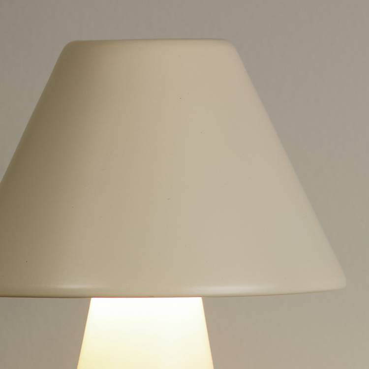 Searchlight cream cone rechargeable table lamp, UK version