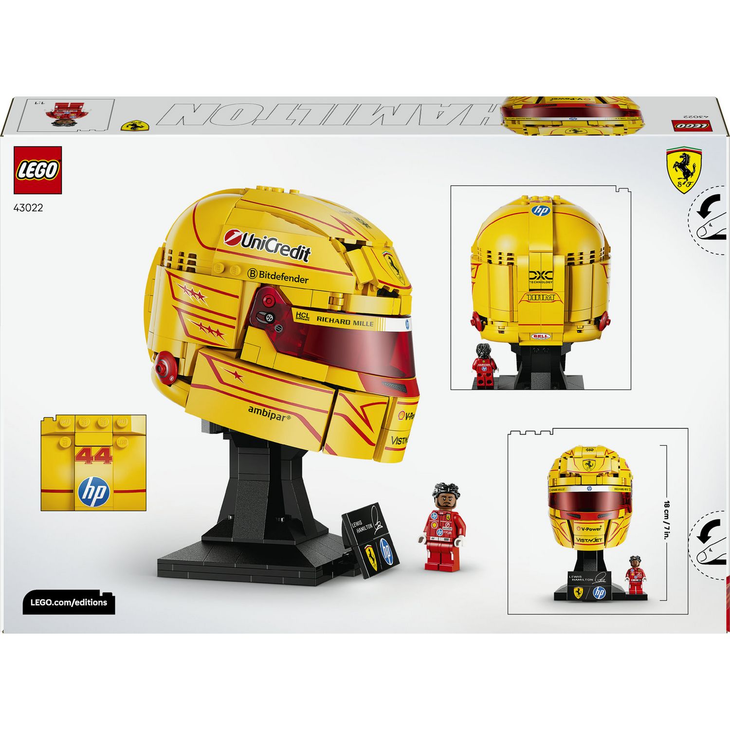 LEGO Lewis Hamilton Helmet building set 884 pieces (British brand)