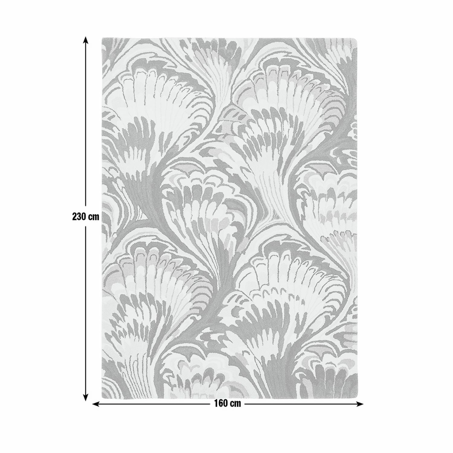 Habitat Luxe Marble wool rug 160x230cm - British product