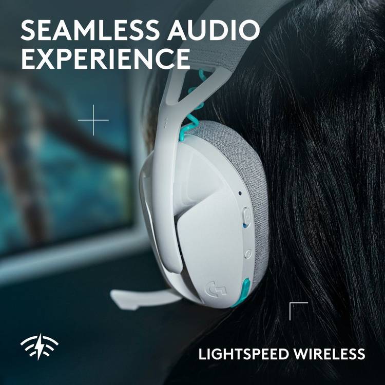 Logitech G321 LIGHTSPEED white wireless gaming headset, imported from the UK